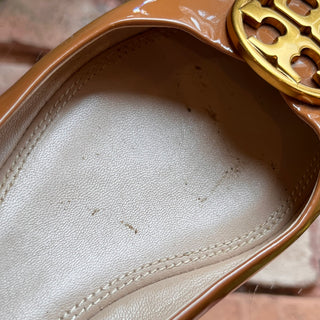 TORY BURCH Brown Patent Leather Flats SZ 9
