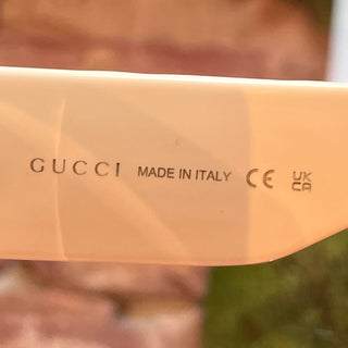 GUCCI GG0808S 002 Cat3 Cream Acetate Oversized Sunglasses