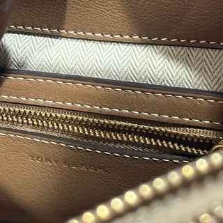 TORY BURCH Lee Radziwill Cutout Double Leather Tote Bag