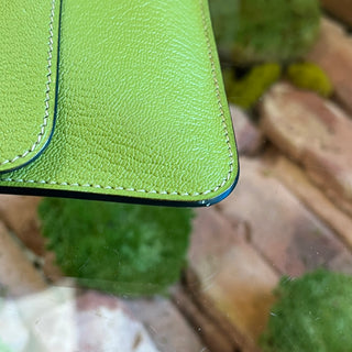 HERMES Chaine D'Ancre Vert Anis Chevre Myzore Clutch