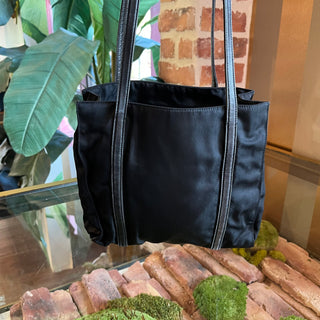 PRADA Nylon Black Long Handle Tote