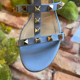 VALENTINO  Blue Leather Rockstud City Sandals SZ 36 (US 6)