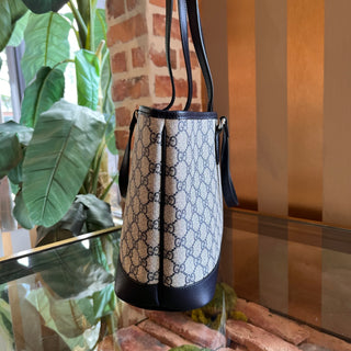 GUCCI Ophidia Navy Blue GG Supreme Canvas Tote