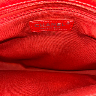 CHANEL Coco Handle Medium Red Caviar Top Handle Bag