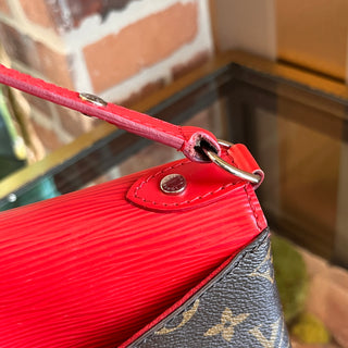 LOUIS VUITTON Saint Michel Coquelicot Monogram Canvas Shoulder Bag