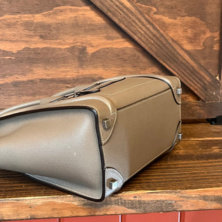 CELINE Luggage Micro Grey Drummed Calfskin Tote