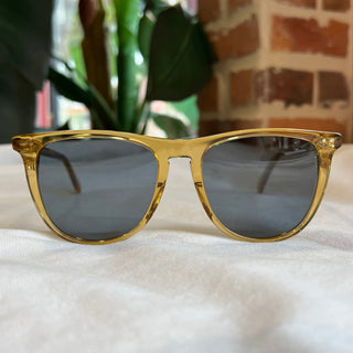 CELINE CL401381 Transparent Gold Square Acetate Sunglasses TS3486