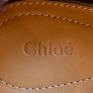 CHLOE Maroon Buckle Leather Heels SZ 36 (US 6)