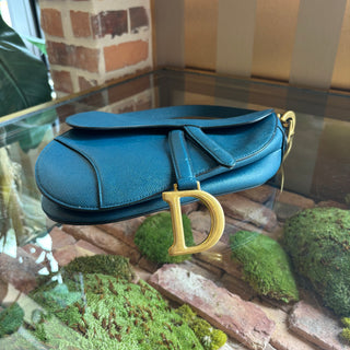 DIOR Blue Saddle Shoulder Bag