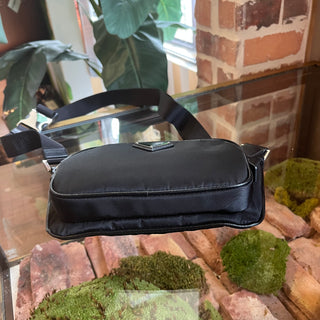 PRADA Black Nylon Belt Bag