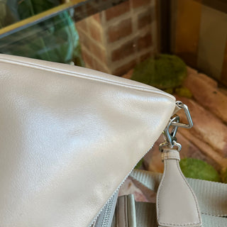 PRADA Small Triangle Logo Leather Zip Crossbody Bag