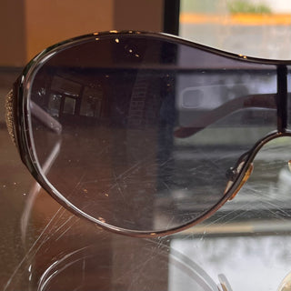 VALENTINO 5451/S Beige Acetate Sequin Shield Sunnies