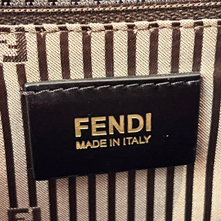 FENDI Leopard Print On Python Flap Shoulder Bag