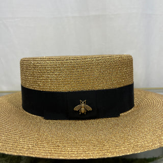 GUCCI Lamé Papier Gold Hat