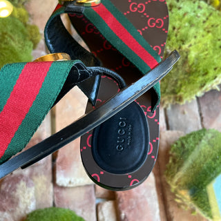 GUCCI Vintage Web Interlocking G Flat Thong Sandals SZ39.5(9.5US)