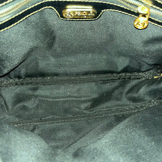 FENDI Vintage Brown Coated Canvas Crossbody Bag
