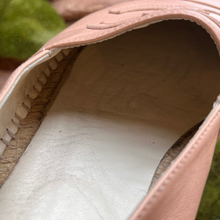 CHANEL CC Nude Lambskin Espadrilles SZ 41 (US 11)