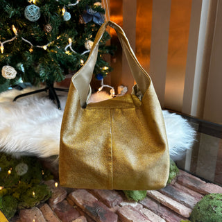 CHANEL Gold Slouchy Hobo