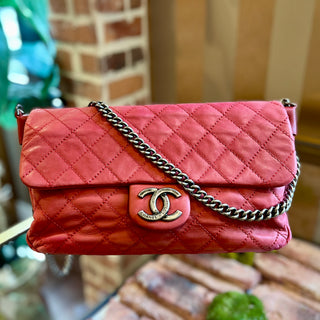 CHANEL Coco Daily Red Iridescent Leather ADI1140