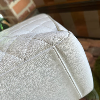 CHANEL Grand Shopping Tote (GST) White Caviar Leather