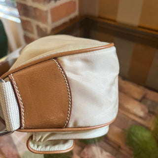 PRADA Beige Tessuto Double Pocket Shoulder Bag