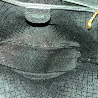GUCCI Vintage Bamboo Black Suede Backpack