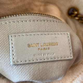 SAINT LAURENT Terry Cloth Summer Print Quilted Small Loulou Puffer