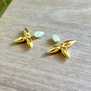 LOUIS VUITTON Louisette By Night Gold-Tone Metal Earrings