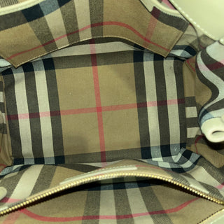 BURBERRY Medium Buckle Honey Trench Leather Tote Bag