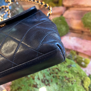 CHANEL Vintage Black Lambskin Belt Bag