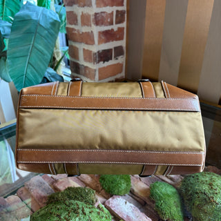 PRADA Vitello Trim Tessuto Shoulder Bag