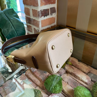 LOUIS VUITTON All In BB Beige Trench Calf Leather Bucket Bag