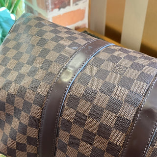 LOUIS VUITTON Keepall Bandoulière 45 Damier Ebene Canvas Weekend Bag