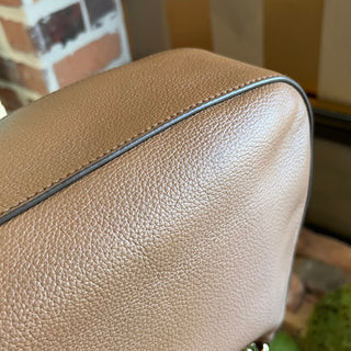 PRADA Daino Brown Daino Soft Leather Shoulder Bag