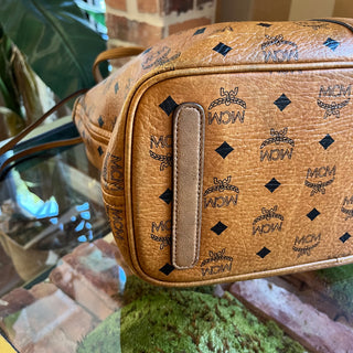 MCM Liz Reversible Cognac Visetos Monogram Canvas Tote