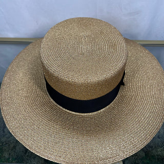 GUCCI Lamé Papier Gold Hat