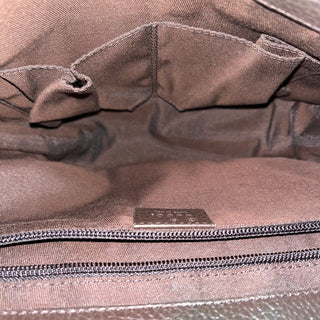 GUCCI Flap Messenger Monogram Canvas Crossbody Bag