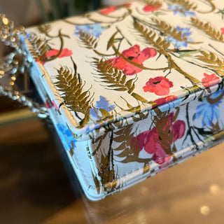 Christian Dior Multicolor Calfskin Lady-Dior Wallet on Chain