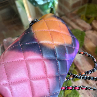 CHANEL Flower Power Extra Mini Quilted Lambskin Flap Shoulder Bag