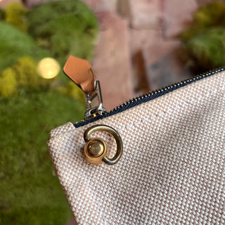 HERMES Yachting Toile PM Logo Flat Pouch