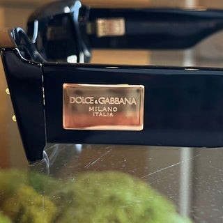 DOLCE&GABBANA DG4479 Black Acetate Rectangle Sunnies