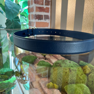 GUCCI Interlocking G Navy Blue Leather Belt SZ95/38(10US)
