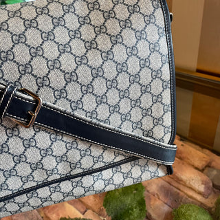 GUCCI Blue GG Supreme Web Messenger Bag