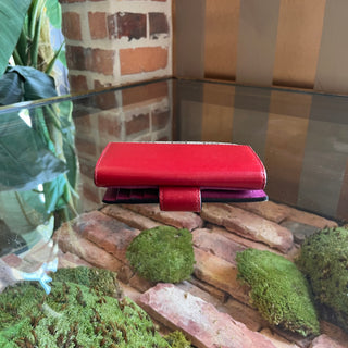 GUCCI Color Block wallet Red GG Supreme Canvas Wallet