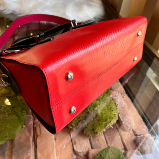 LOUIS VUITTON Tuileries Red Navy Epi Leather Tote Bag