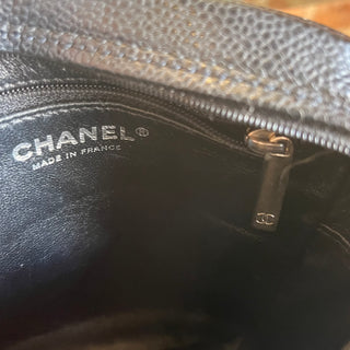 CHANEL Black Caviar Quilted Camera Case Crossbody