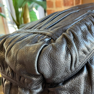 PRADA Black Gaufre Cervo Drawstring Tote