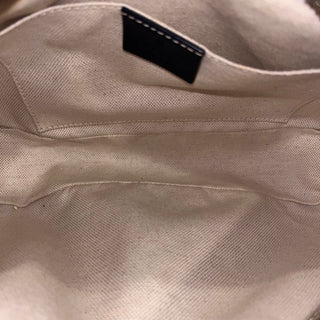 GUCCI Marmont Small Camera Blue GG Diagonal Quilted Canvas Crossbody Bag