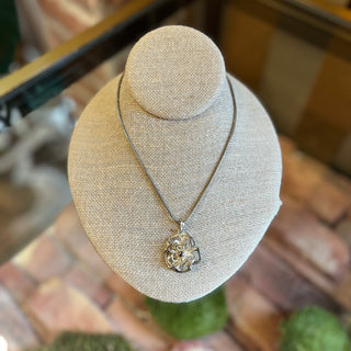 CHANEL Camelia Sterling Silver Necklace