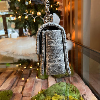 DIOR Jolie Small Gray Tweed Flap Top Handle Bag